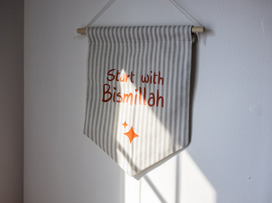'Start With Bismillah' Wall Banner