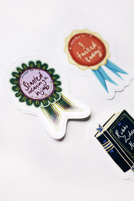 “Started Wearing a Hijab” Ribbon Sticker – Celebrate This Beautiful Milestone