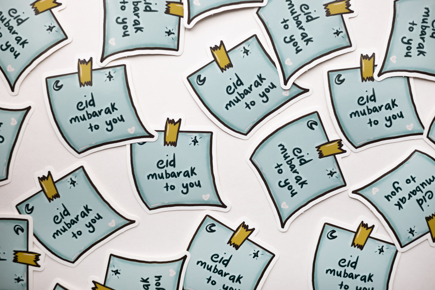 Eid Mubarak to You Sticker – Teal Sticky Note Design