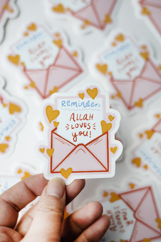 “Allah Loves You” Reminder Sticker
