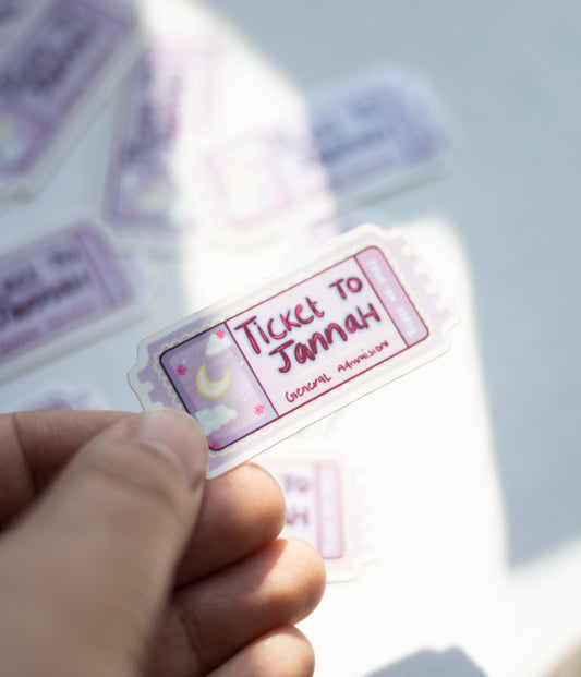 Ticket to Jannah – Pink Ticket Design