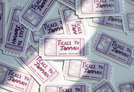 Ticket to Jannah – Pink Ticket Design